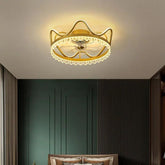 Wave Invisible Bedroom Ceiling Fan With Light - Clowas